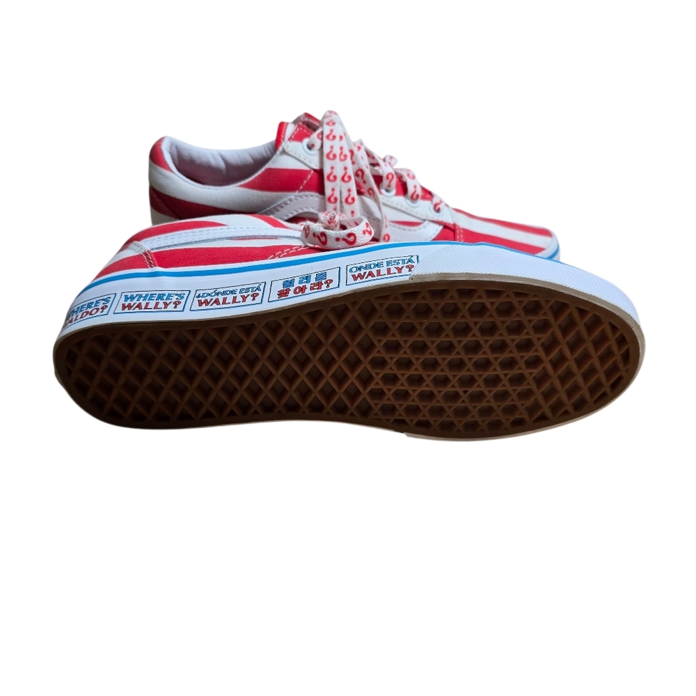 Vans Old Skool Where's Waldo Limited Edition Sneakers, Red/White, W Sz 7.5 M 6 - Picture 10 of 12